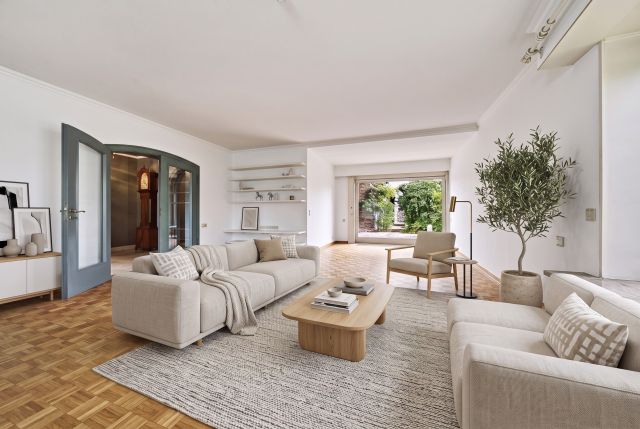 Wohnzimmer - Einrichtungsbeispiel – Einfamilienhaus in Beckum